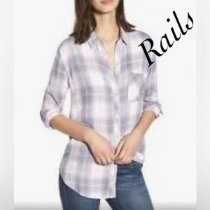 #117 RAILS HUNTER White Peony Flannel Shirt Size XL